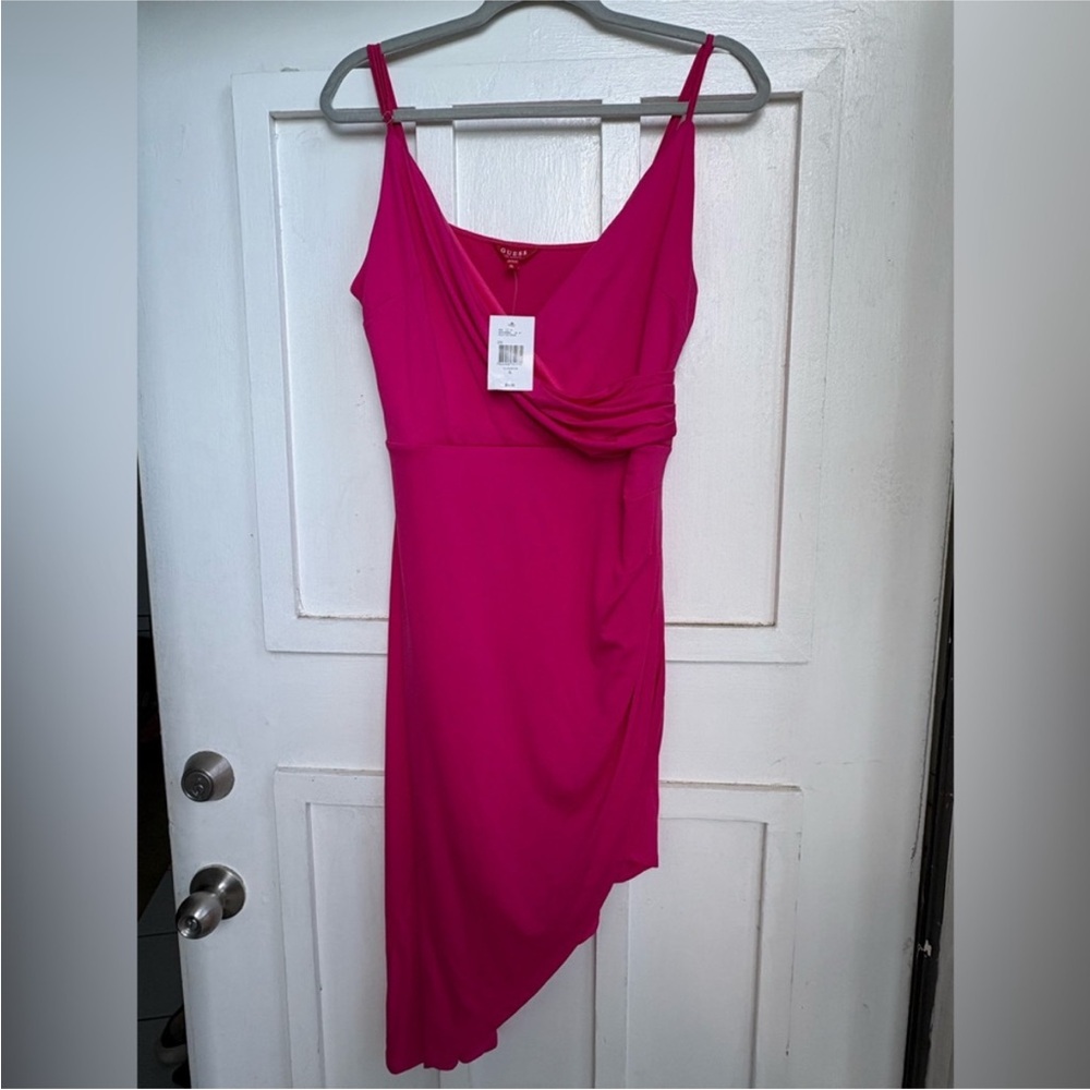 Guess Fuchsia Asymmetrical Dress